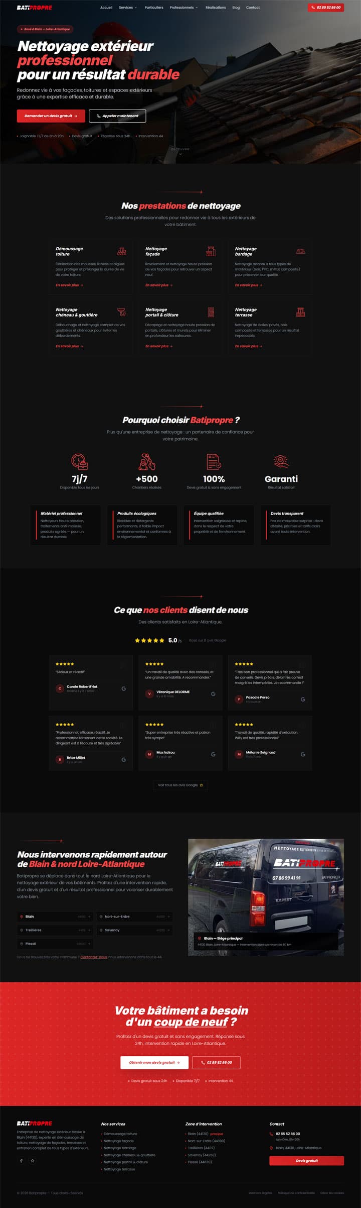 Aperçu du site Batipropre